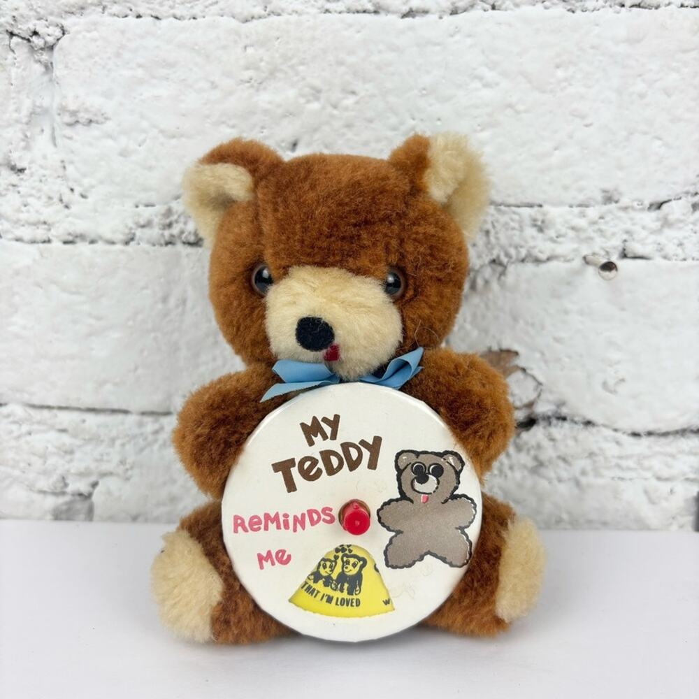 Vintage My Teddy Reminds Me To Plush